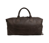 The Weekender Travel Leather Duffle Bag-Dark Brown