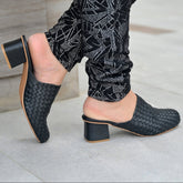 Tana Womens Handwoven Leather Heels