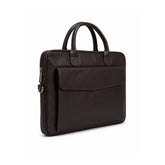 Parker Slim Leather Laptop Bag-Dark Brown