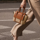 Jute Charm Flapover Bag