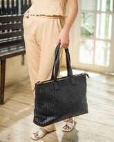 Handmade Woven Original Leather Bag With Zipper