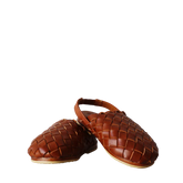 Handwoven Leather Mules For Kids
