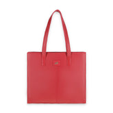 Everyday Women's Leather Zipper Tote Bag-Candy Red