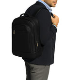 Trio Leather Backpack (BLACK)