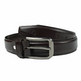 Formal Leather Belt Single Stitch-Chocolate Brown