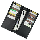 Executive Leather Long Wallet BLACK