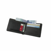 Mens Genuine Vintage Leather Wallet-CHARCOAL BLACK S3
