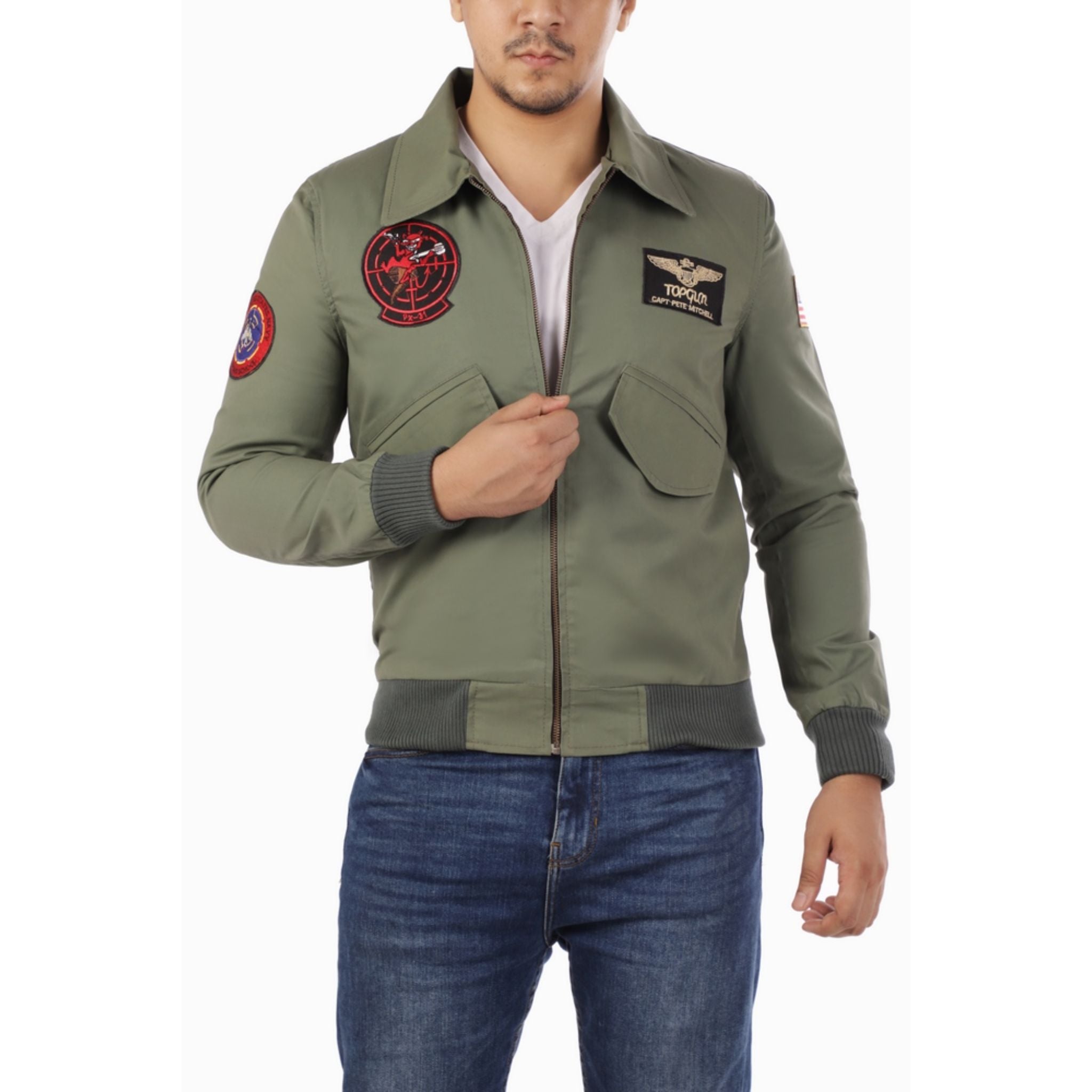 Top Gun Aviator Jacket-Green – Jild