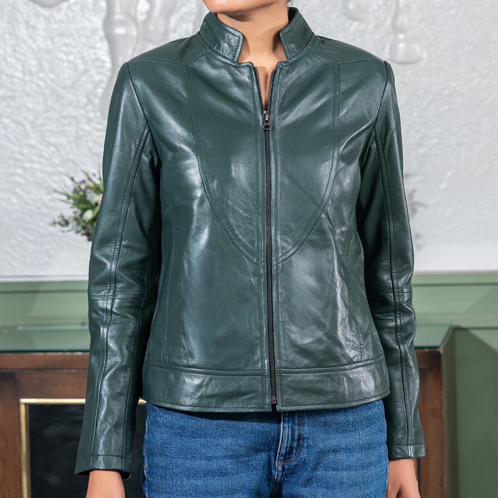Womens Sofie Casual Leather Jacket