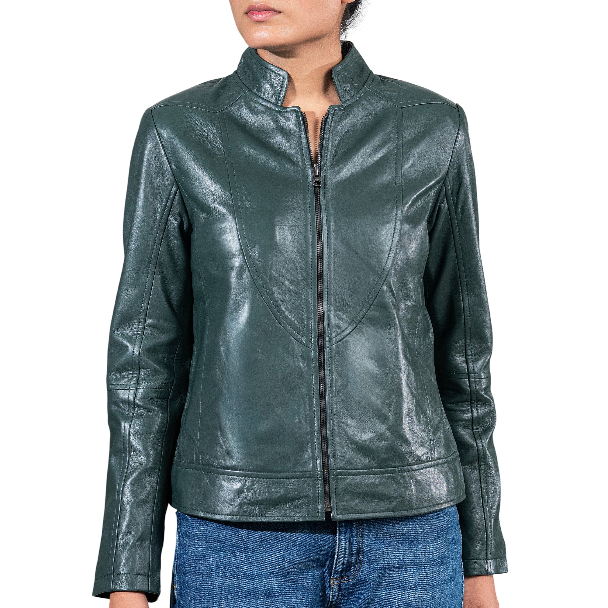 Womens Sofie Casual Leather Jacket