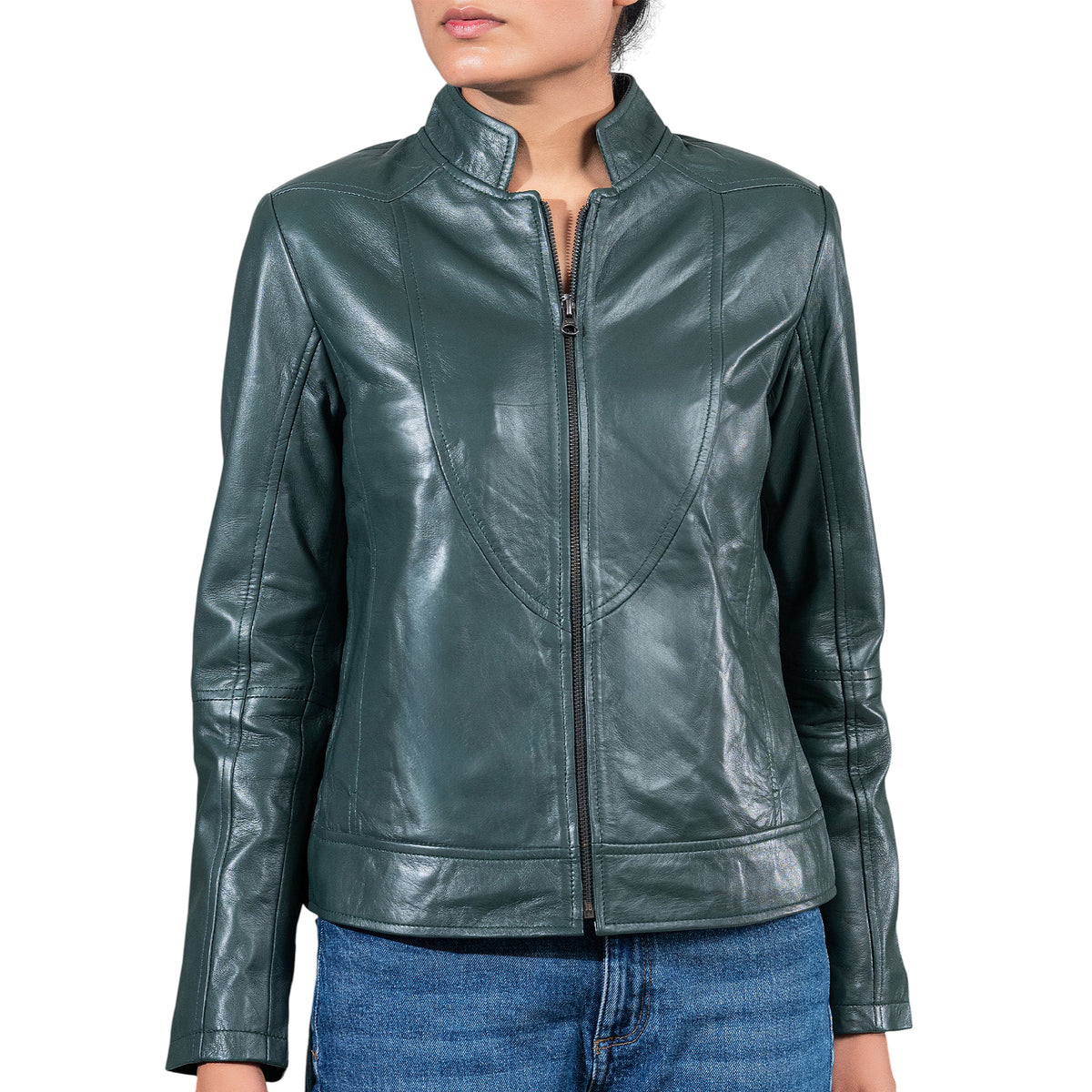 Womens Sofie Casual Leather Jacket