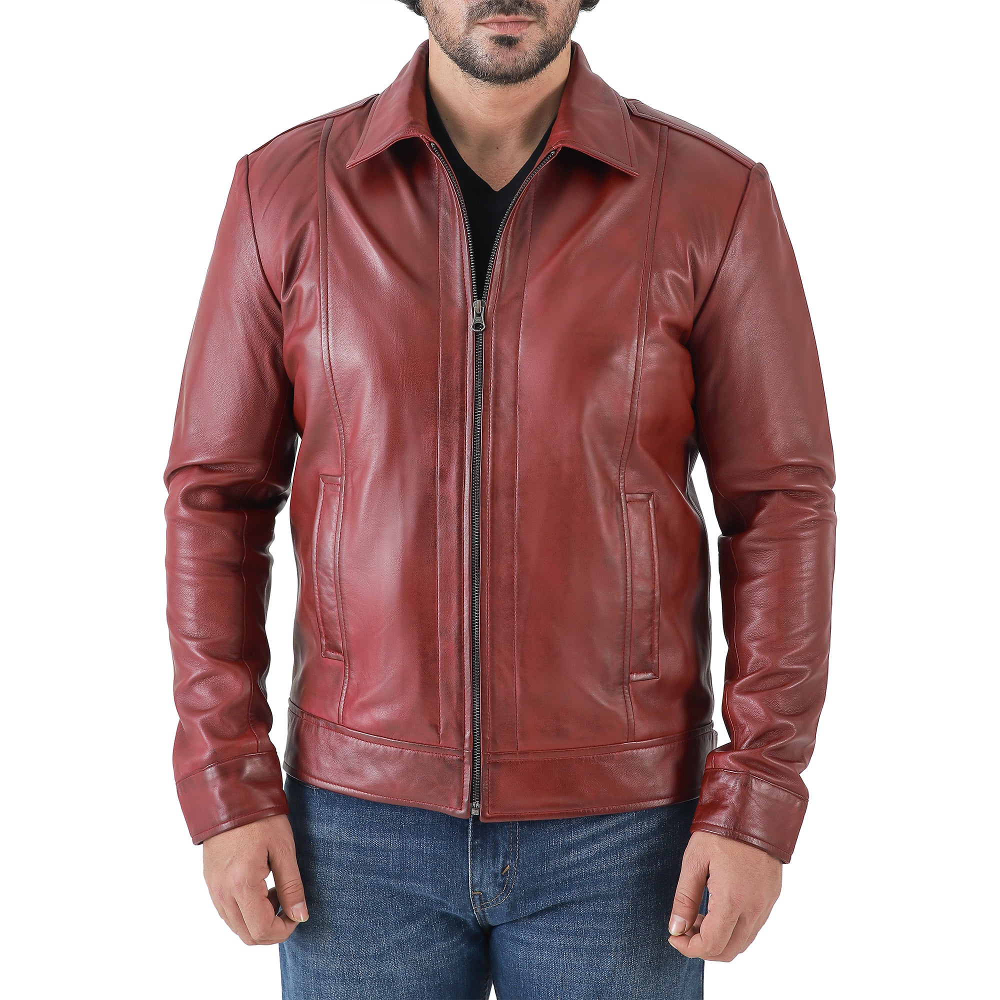 Jild Men's Classic Leather Jacket