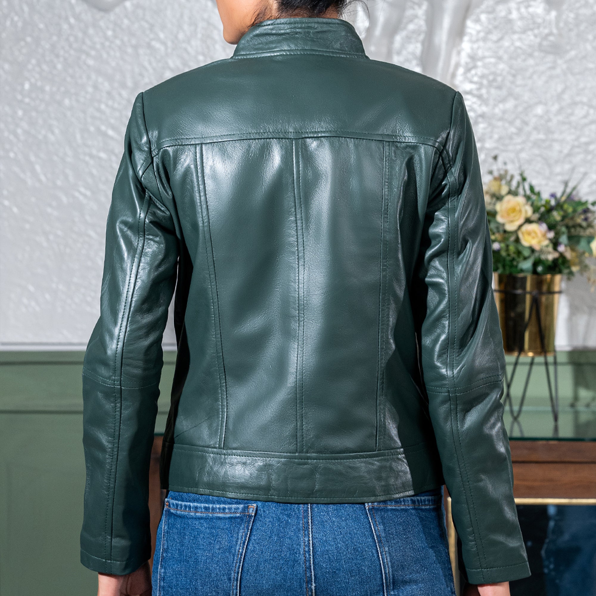 Womens Sofie Casual Leather Jacket