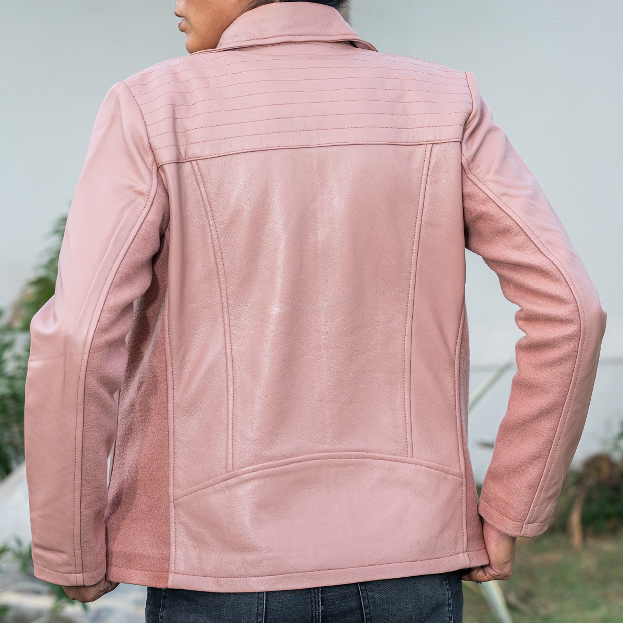 Marina Fleece Lined Women’s Real Leather Jacket