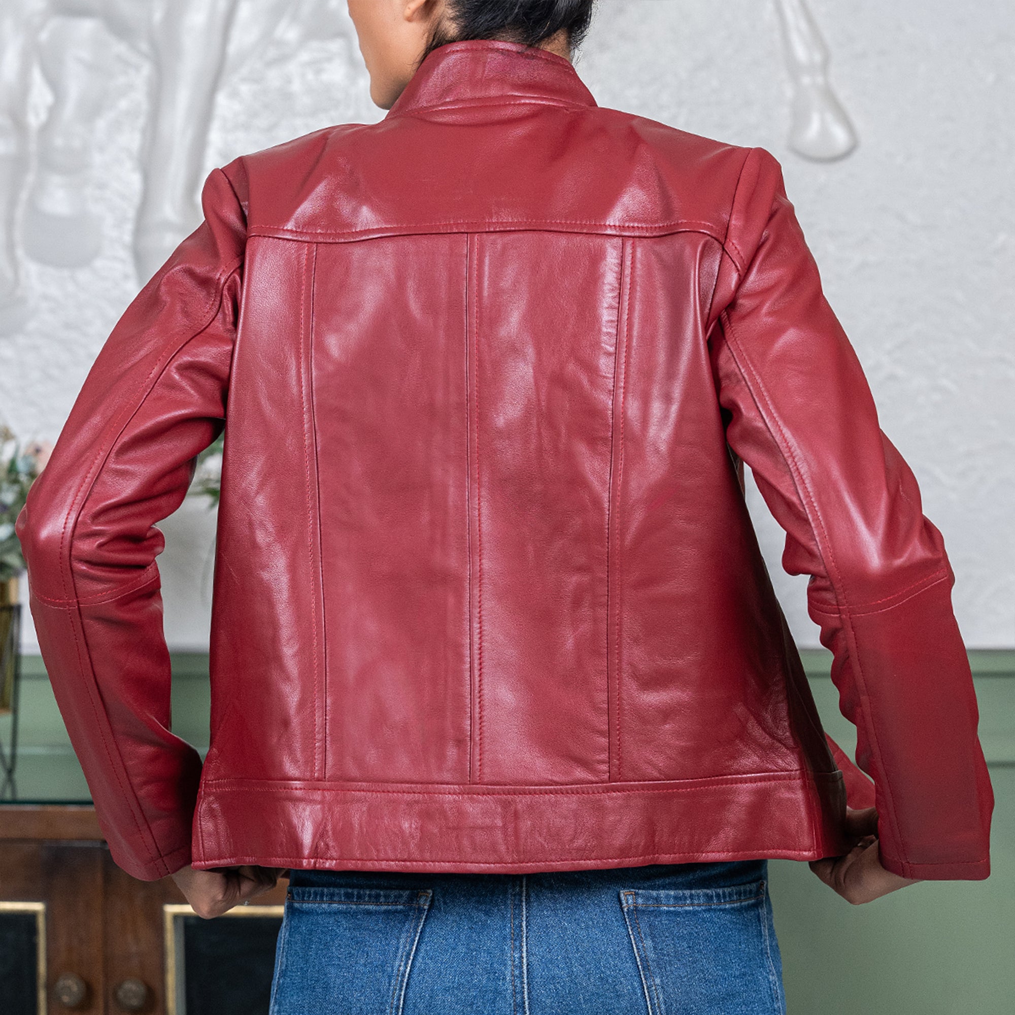 Womens Sofie Casual Leather Jacket