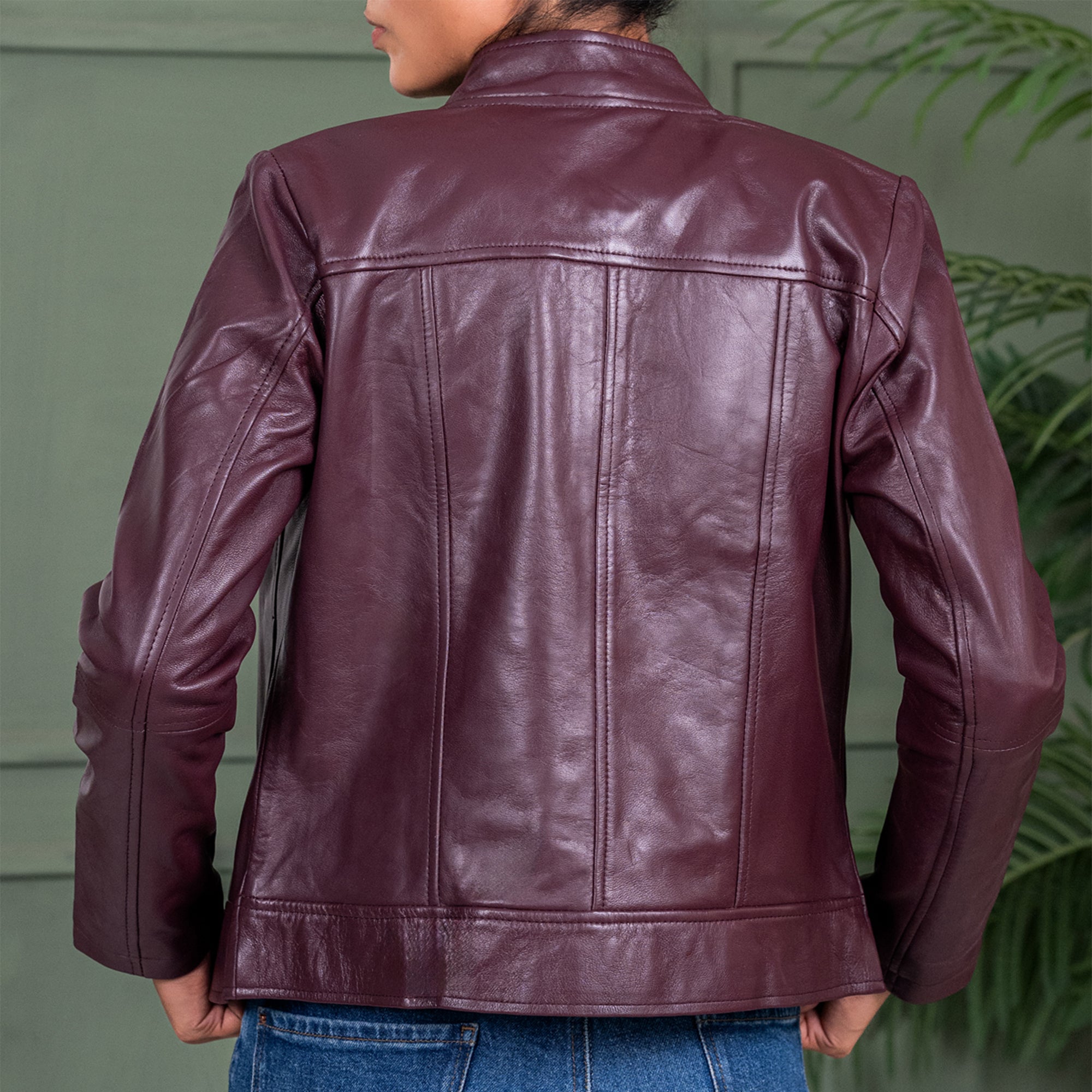 Womens Sofie Casual Leather Jacket