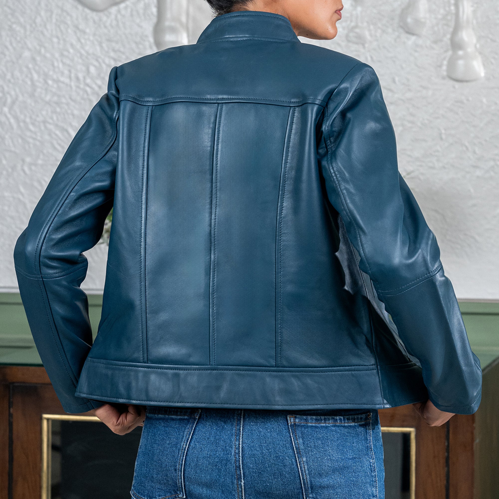 Womens Sofie Casual Leather Jacket