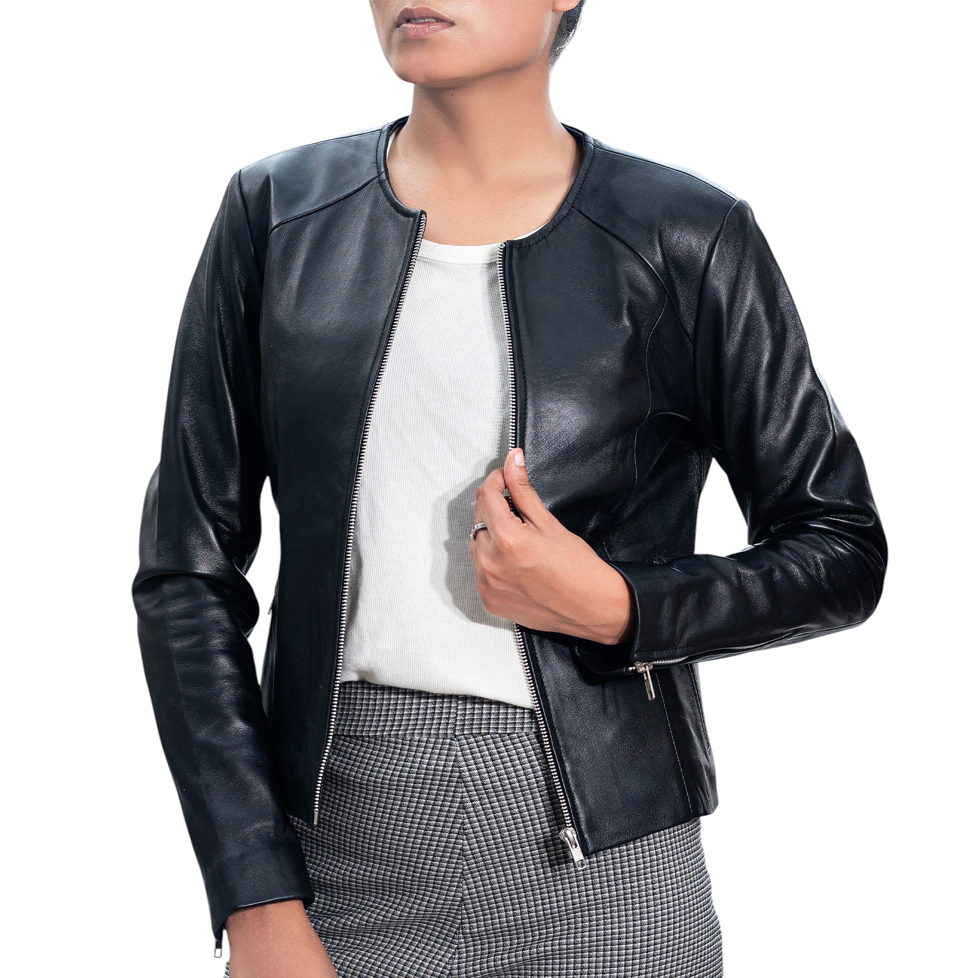 Jild Women’s Basic Everyday Leather Jacket – Jild