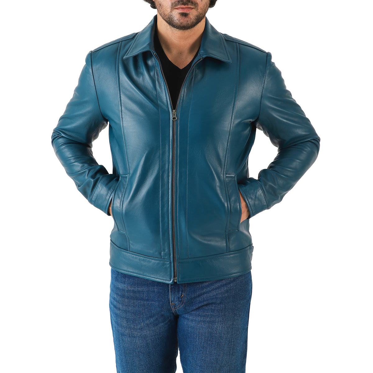 Jild Men's Classic Leather Jacket