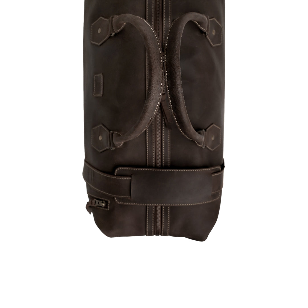 The Weekender Travel Leather Duffle Bag-Dark Brown