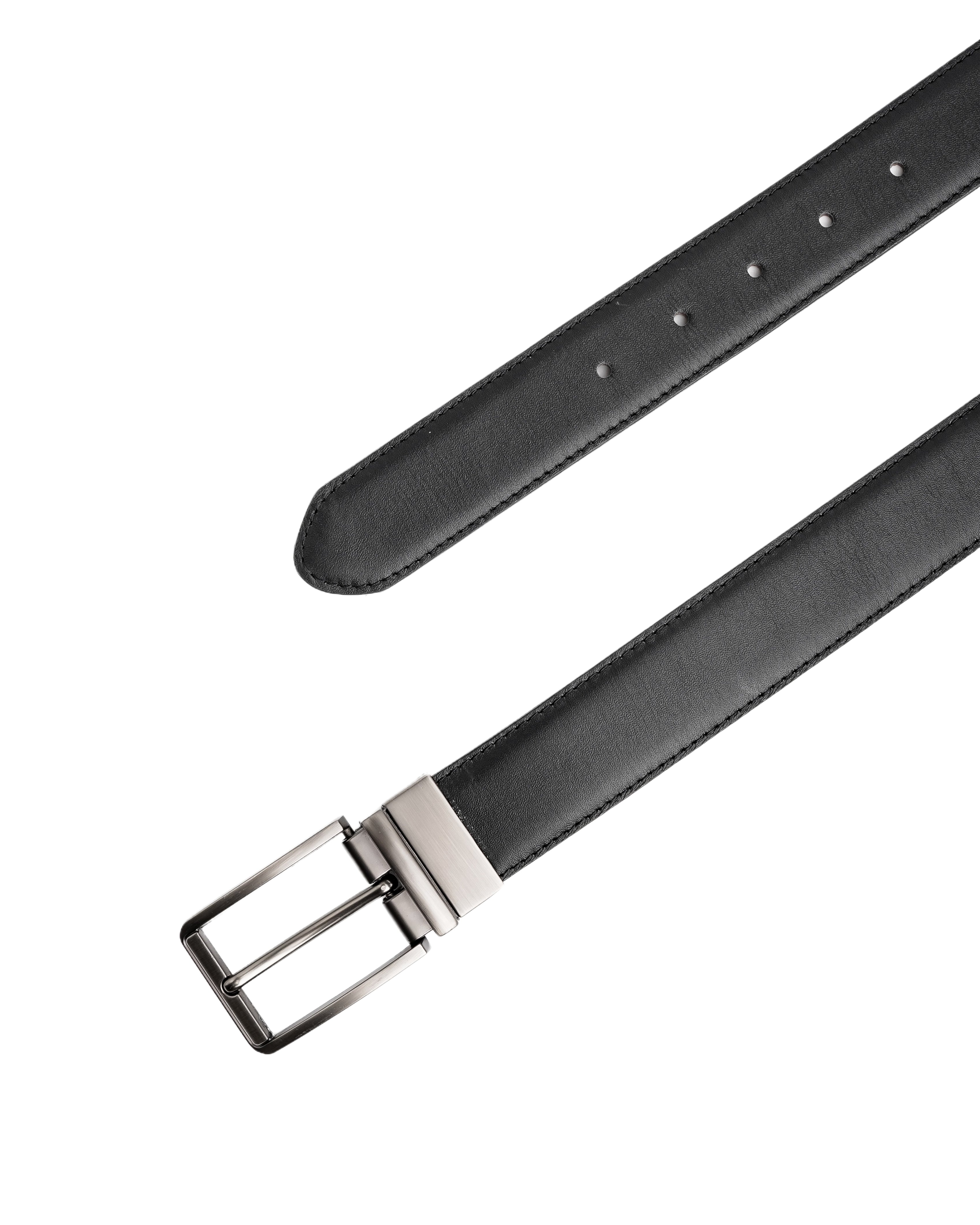 Mens 2in1 Croc Textured Style Reversible Leather Belt