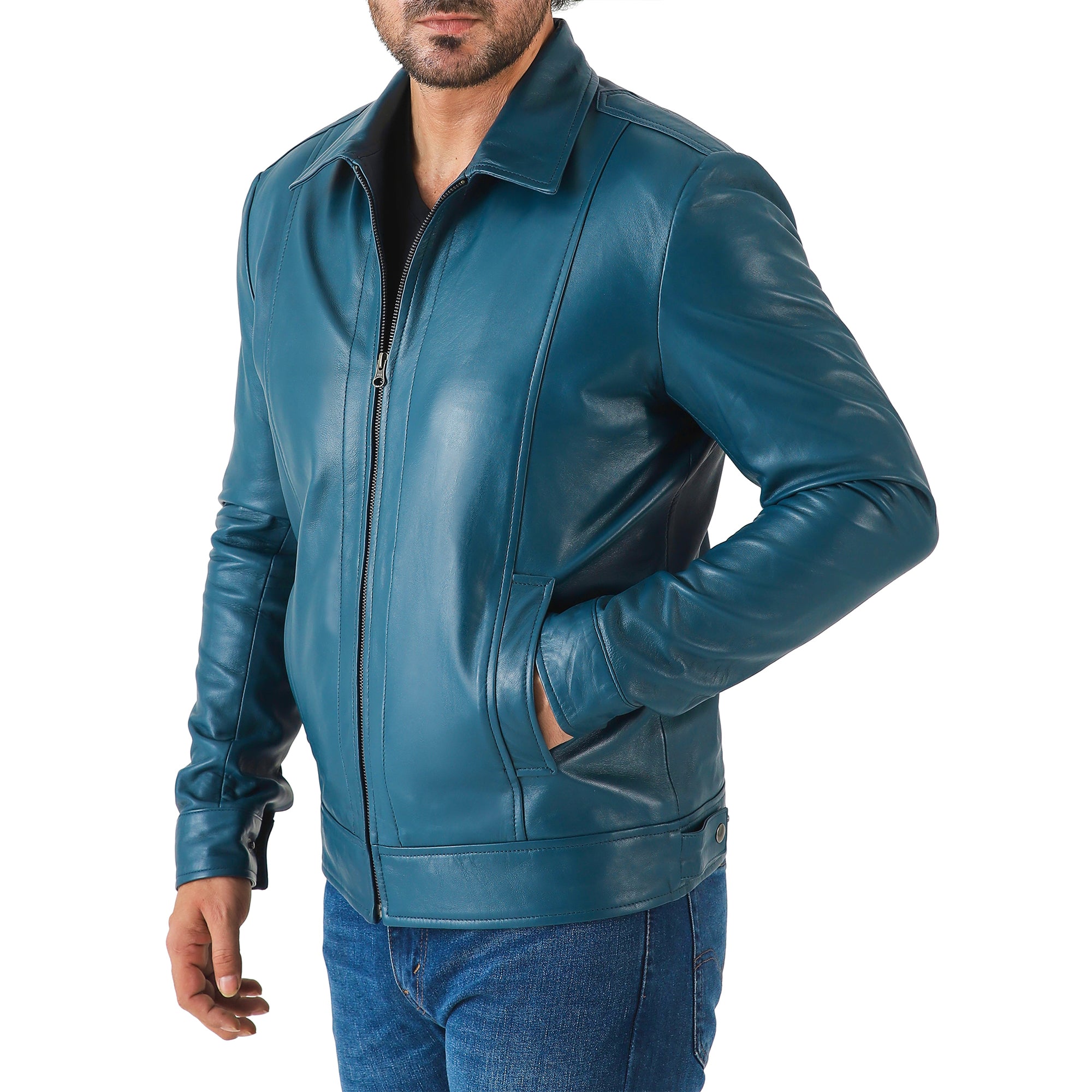 Jild Men's Classic Leather Jacket