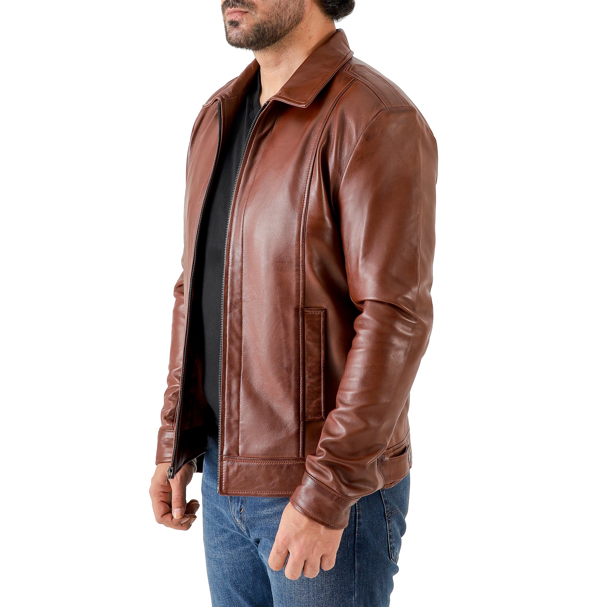 Jild Men's Classic Leather Jacket