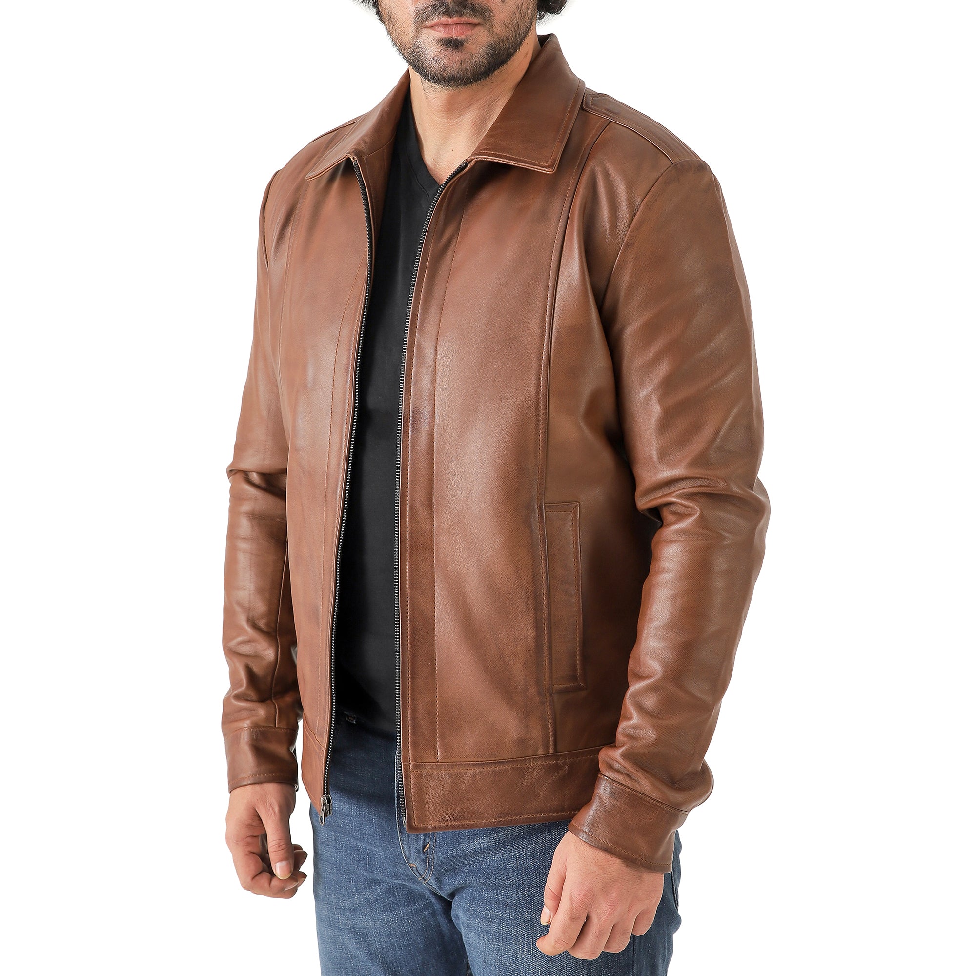 Jild Men's Classic Leather Jacket
