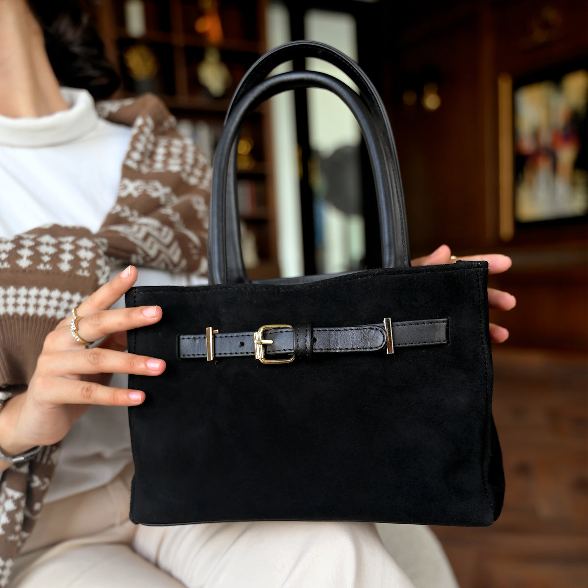 Espresso Suede Bag