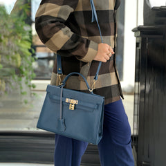 Saffiano Aura Lock Womens Top Handle Bag