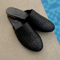 Tana-Womens Handwoven Leather Mules