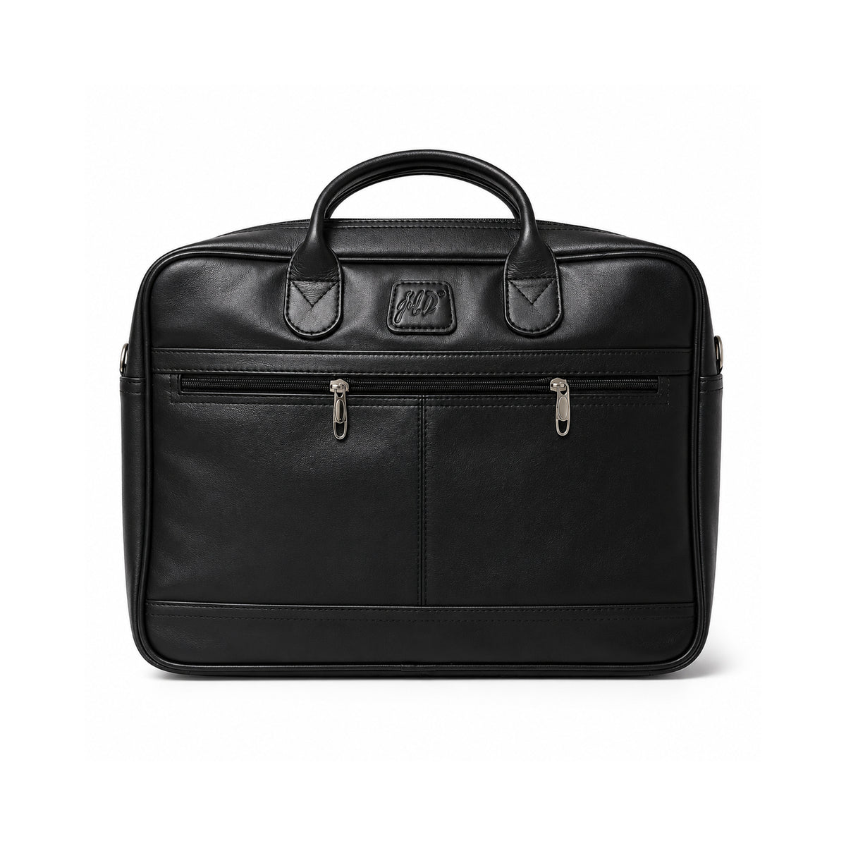Executive Leather Laptop Bag-Black