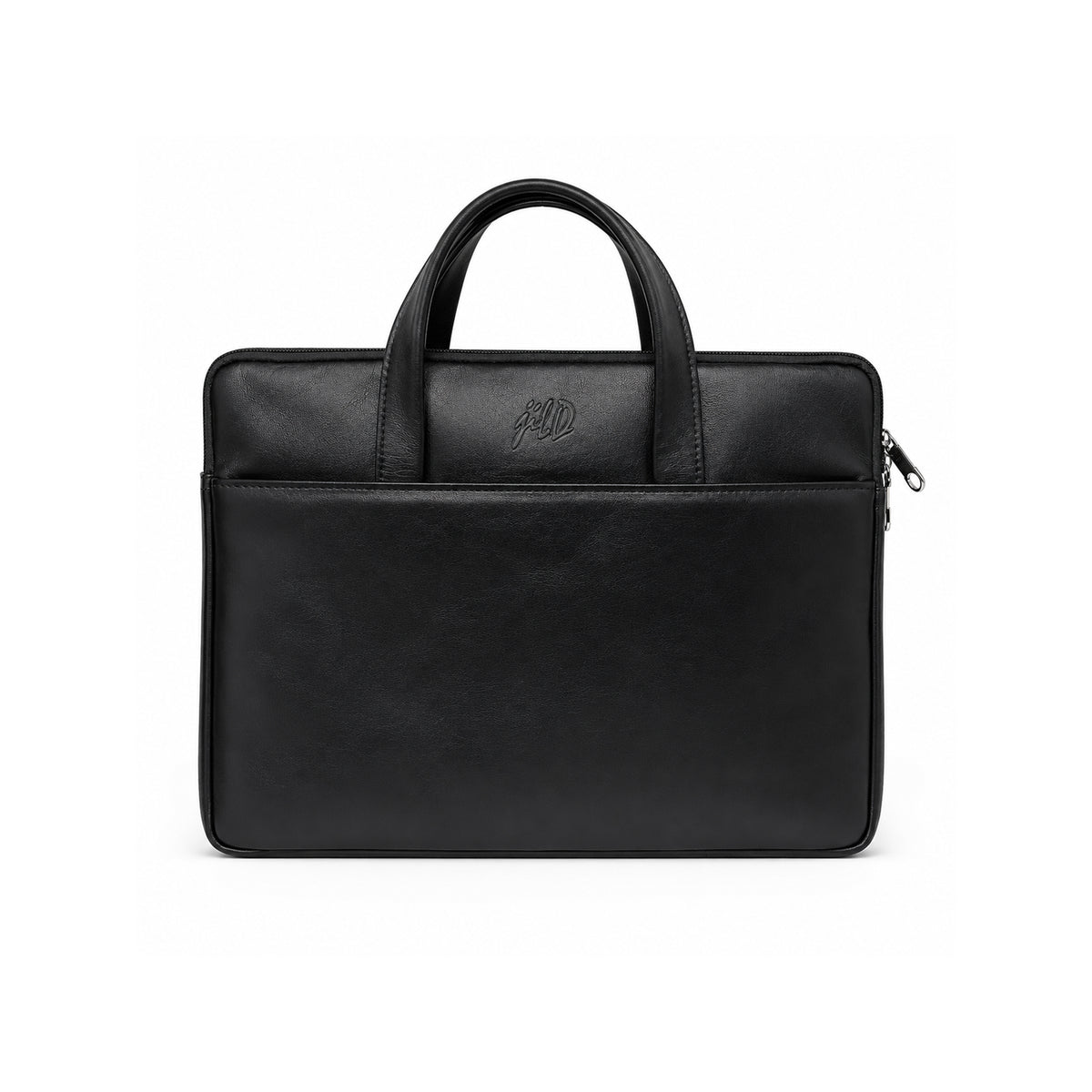 The Founder Ultra Slim Leather Laptop Bag-Black
