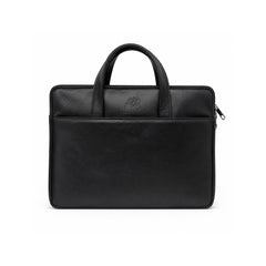 The Founder Ultra Slim Leather Laptop Bag-Black