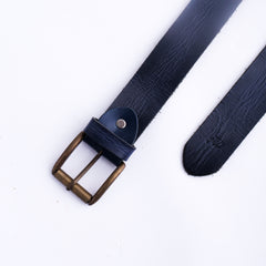 Rustic Leather Casual Jeans Belt For Men-Blue