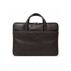 The Founder Ultra Slim Leather Laptop Bag-Dark Brown