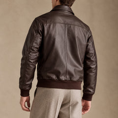 The Ace-Cow Leather Jacket Brown