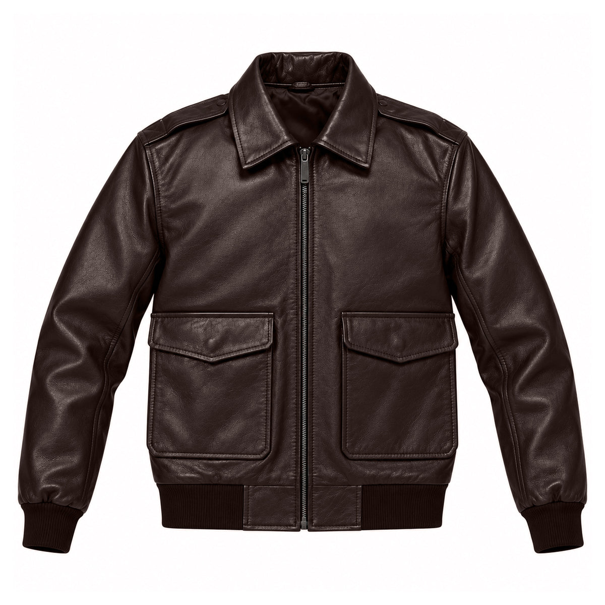 The Ace-Cow Leather Jacket Brown