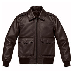 The Ace-Cow Leather Jacket Brown