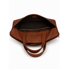 The Founder Ultra Slim Leather Laptop Bag-Tan Brown