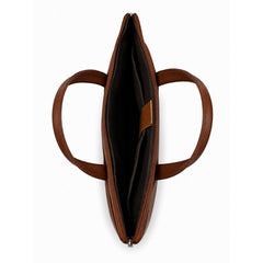 The Founder Ultra Slim Leather Laptop Bag-Tan Brown