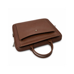 Parker Slim Leather Laptop Bag-Tan