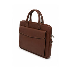 Parker Slim Leather Laptop Bag-Tan
