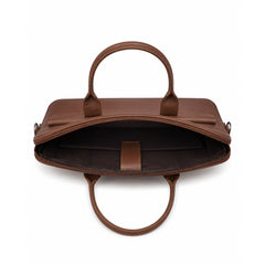 Parker Slim Leather Laptop Bag-Tan