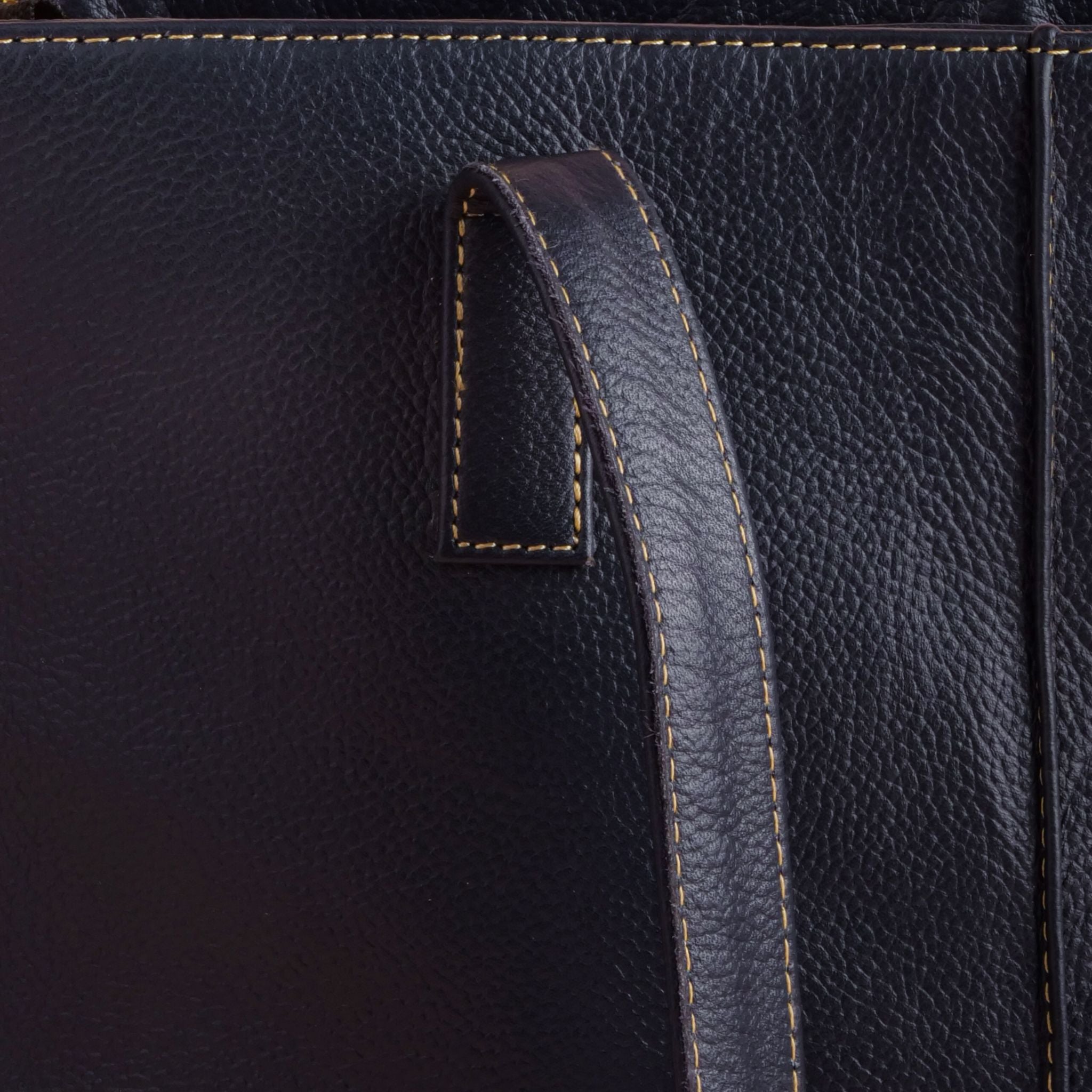 Everyday Women's Leather  Zipper Tote Bag-Midnight Blue