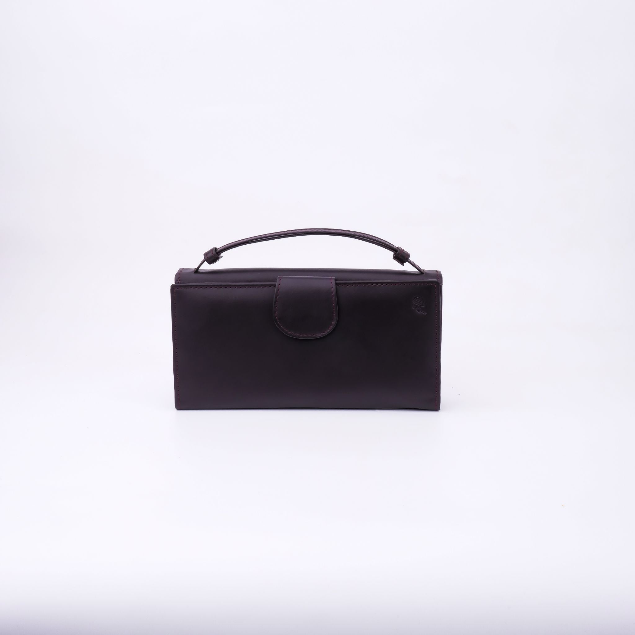 Nova-Womens Handle Leather Clutch Wallet-Burgundy