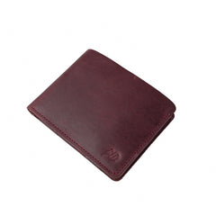 Mens Genuine Vintage Leather Wallet-CRIMSON RED S3