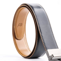 Chromium Double Sided Reversible Men's' Leather Belt-BLACK TAN BRN